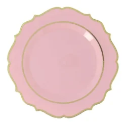6 assiettes Raffiné réutilisables en plastique - Diamètre 26,5 cm - Couleur au choix