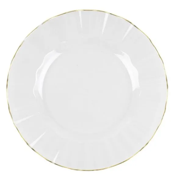 6 assiettes réutilisables en plastique - Diamètre 19 cm - Couleur au choix