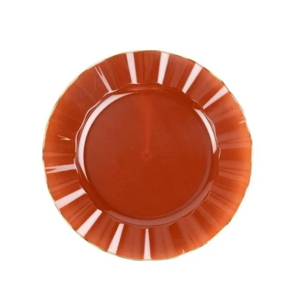 6 assiettes réutilisables en plastique - Diamètre 19 cm - Couleur au choix