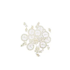 Assortiment de 100 Confettis - Collection Jolis Brins - Blanc et Or