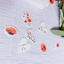 Assortiment de 100 Confettis - Collection Poppy Love
