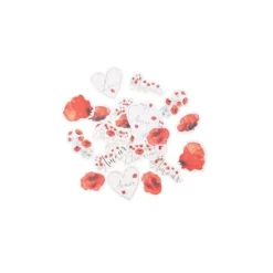 Assortiment de 100 Confettis - Collection Poppy Love