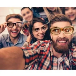 Assortiment de 10 Lunettes Imprimées en Carton "Google Eyes"