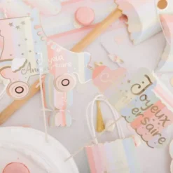 Assortiment de 12 Pics - Collection Mahault Pastel et Or