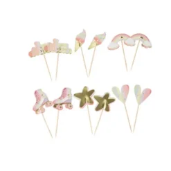 Assortiment de 12 Pics - Collection Mahault Pastel et Or