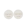 2 badges "Parrain / Marraine" - Diamètre 5 cm - Collection Communion Effet Lin et Or