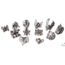 Bague de rockeur en métal argenté - Modèle Aléatoire