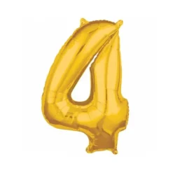 Ballon à air Chiffre Or - 40 cm - Chiffre au Choix