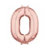 Ballon à air Chiffre Rose Gold - 66 cm - Chiffre au Choix