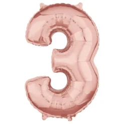 Ballon à air Chiffre Rose Gold - 66 cm - Chiffre au Choix