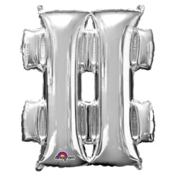 Ballon à Air - Hashtag - Argent