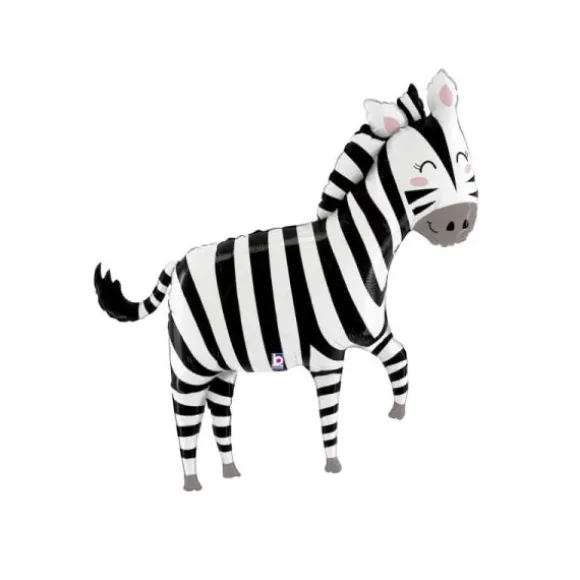 1 Ballon aluminium Jungle Zèbre - 127 cm