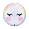 Ballon bulle avec cils - 56 cm