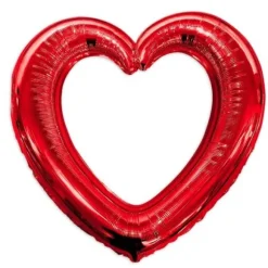 Ballon cadre photobooth Cœur rouge