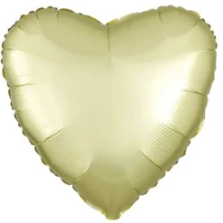 1 Ballon Coeur Pastel - Jaune