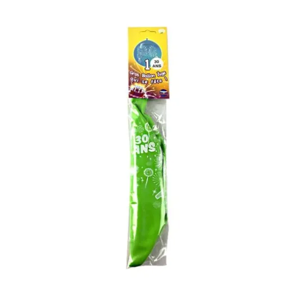 Ballon de Baudruche "30 ans" de 1 mètre - Vert Anis