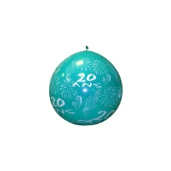 Ballon de Baudruche Géant "20 ans" 1 mètre - Coloris au choix