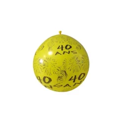 Ballon de Baudruche Géant "40 ans" 1 mètre - Coloris au choix