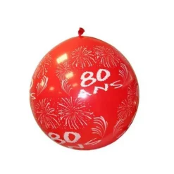 Ballon de Baudruche Géant "80ans" 1 mètre - Coloris au choix