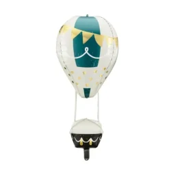 Ballon 4D en aluminium - Montgolfière - 40 x 86 cm