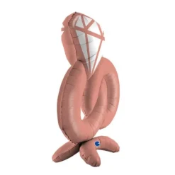 Ballon en Aluminium - Alliances en Rose Gold - 99 cm