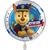 Ballon en aluminium arrondi - Chase - Joyeux Anniversaire - Diamètre 43 cm - Paw Patrol : La Pat' Patrouille™