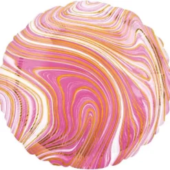 Ballon en aluminium arrondi - Marbre - 43 cm - Couleur au choix