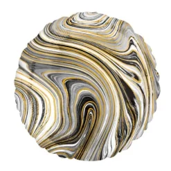 Ballon en aluminium arrondi - Marbre - 43 cm - Couleur au choix