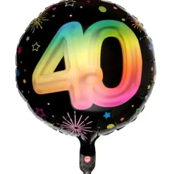 Ballon en aluminium arrondi pour anniversaire - Diamètre 45 cm - Collection Festicolor - Âge au choix
