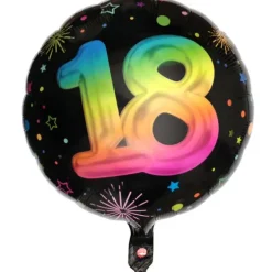 Ballon en aluminium arrondi pour anniversaire - Diamètre 45 cm - Collection Festicolor - Âge au choix