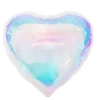 Ballon en aluminium en forme de cœur iridescent - 45 cm
