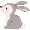 Ballon en aluminium Lapin - 91 cm
