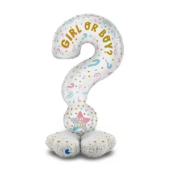 Ballon en Aluminium pour Gender Reveal - Point d'interrogation - 58 x 119 cm