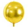 Ballon en aluminium Rond 4D - Or - 38 cm