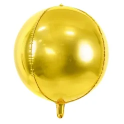 Ballon en aluminium Rond 4D - Or - 38 cm