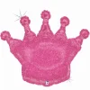 Ballon en aluminium Scintillant - Couronne de Princesse - Rose - 91 cm
