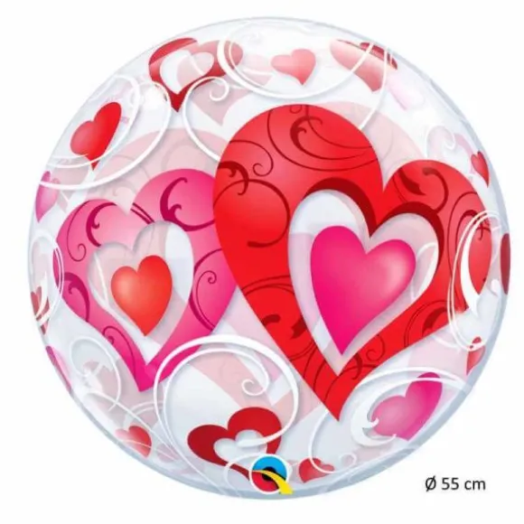 Ballon Hélium Bubble Cœurs