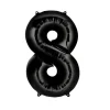 Ballon Hélium Chiffre "8" Noir
