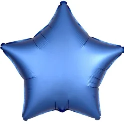 Ballon Hélium Etoile Satiné Bleu Azur