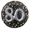 Ballon Holographique Argent - 80 ans