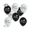 8 Ballons Annonce bientôt Grand-Frère ou Grande-Soeur - Noir & Blanc