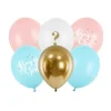 6 ballons assortis pour Gender Reveal - 30 cm