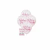 6 Ballons à Confettis "Birthday Princess" - Rose