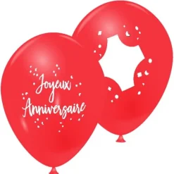 10 Ballons d'anniversaire à personnaliser + Feutre