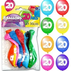 Ballons de Baudruche Anniversaire 20 ans
