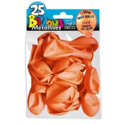 25 Ballons de baudruche métallisés - Orange