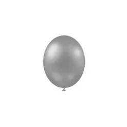 25 Ballons de baudruche métallisés - Gris argenté