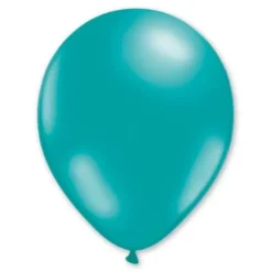 50 Ballons de Baudruche Métallisés Turquoise