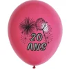 10 Ballons de Baudruche Multicolore Anniversaire 20 ans