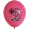10 Ballons de Baudruche Multicolore Anniversaire 70 ans